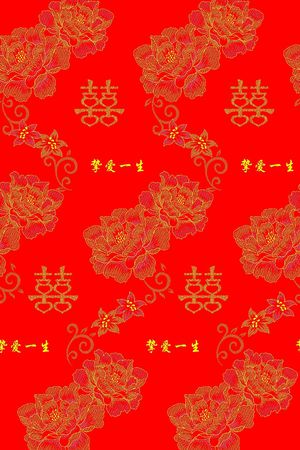 牡丹印花华亿平台图片