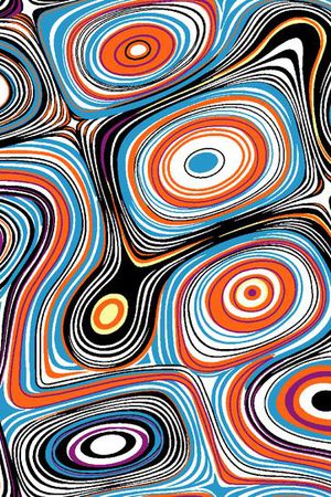 抽象几何印花华亿平台图片