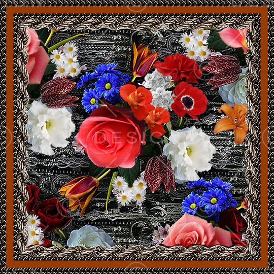 方巾印花华亿平台图片