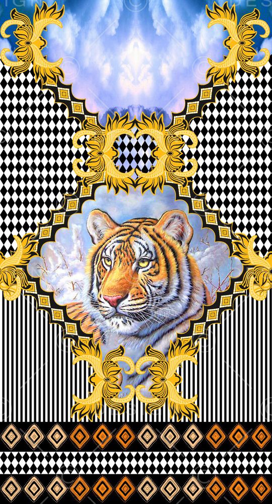 老虎头印花华亿平台图片