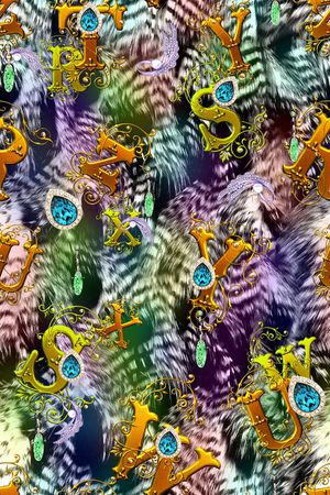 抽象印花华亿平台图片