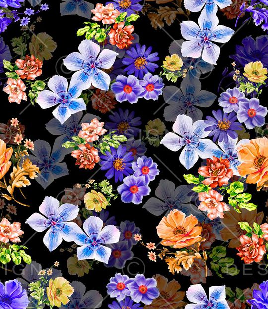 花卉印花华亿平台图片