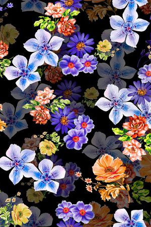 花卉印花华亿平台图片