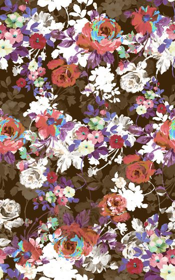 381669-蓝色玫瑰枝叶立体层次组合