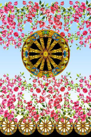 花卉印花华亿平台图片