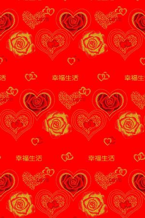 喜庆印花华亿平台图片