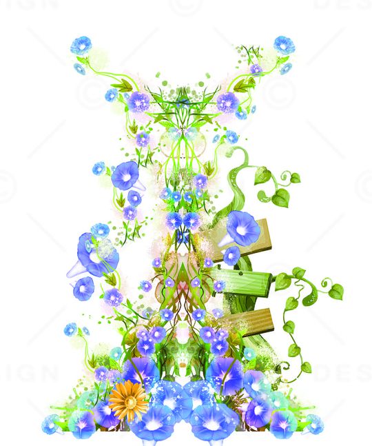 写意积木花印花华亿平台图片