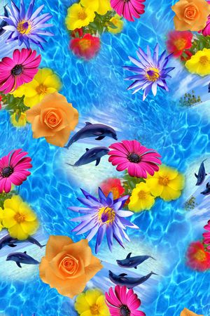 花卉印花华亿平台图片