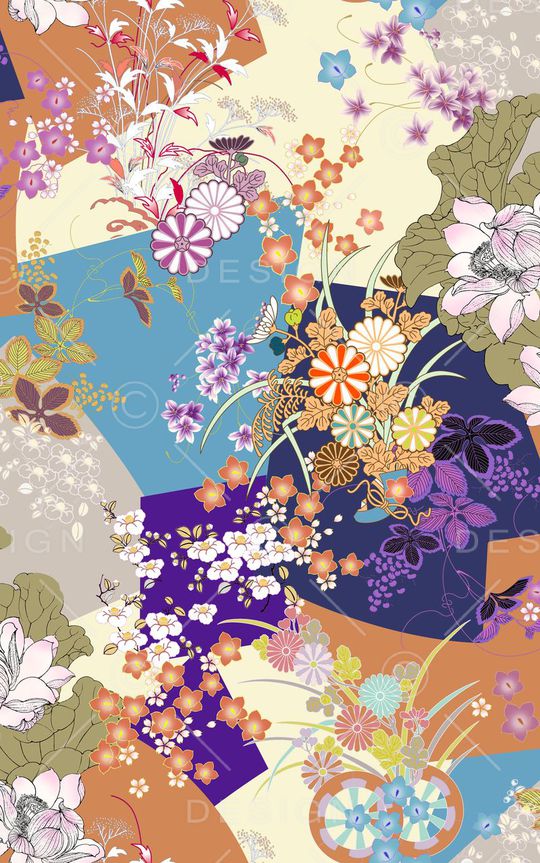 花卉印花华亿平台图片