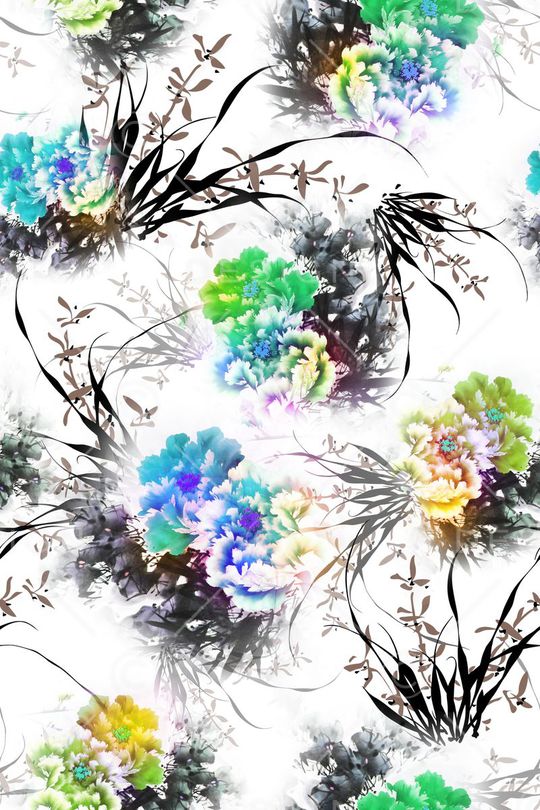 中国风印花华亿平台图片