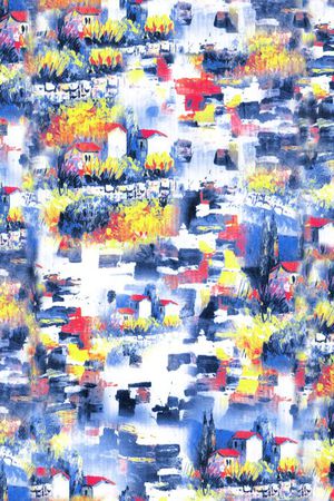 风景图印花华亿平台图片