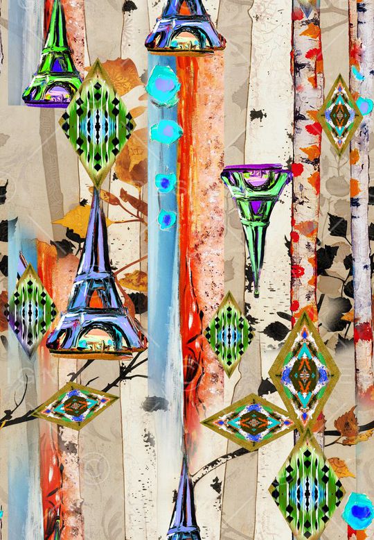 清新大气印花华亿平台图片