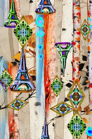 清新大气印花华亿平台图片