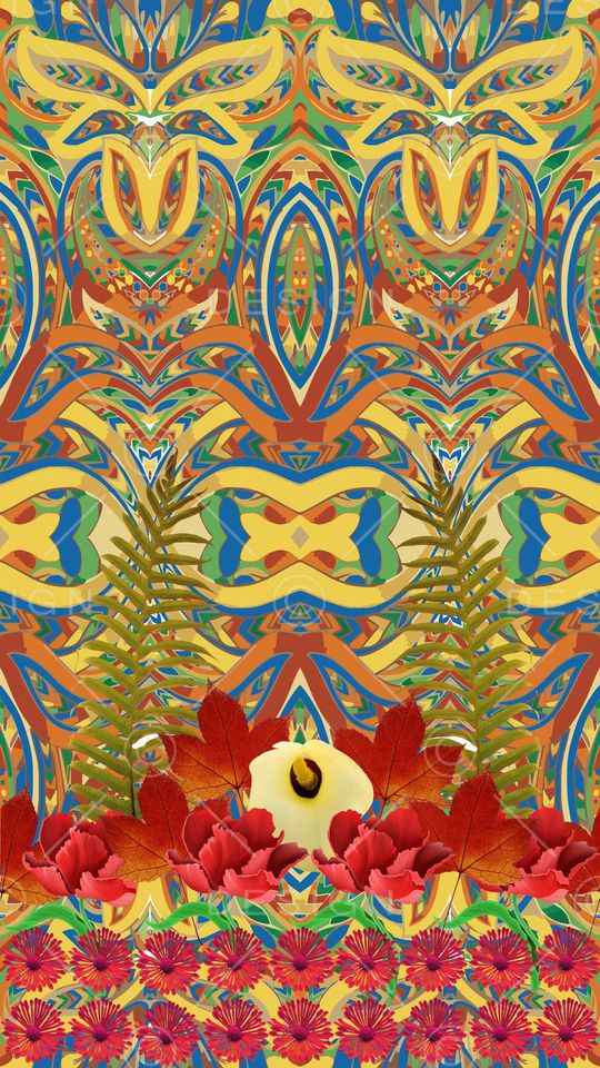 花卉印花华亿平台图片