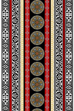 中式图案印花华亿平台图片