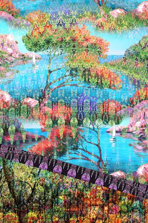 抽象定位印花华亿平台图片