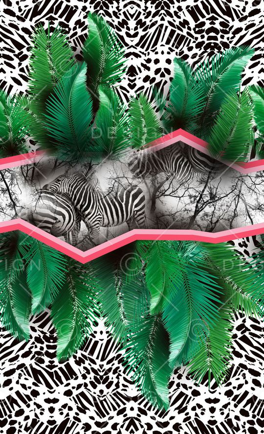 现代几何印花华亿平台图片