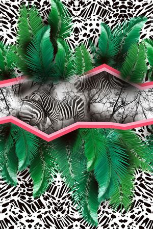 现代几何印花华亿平台图片