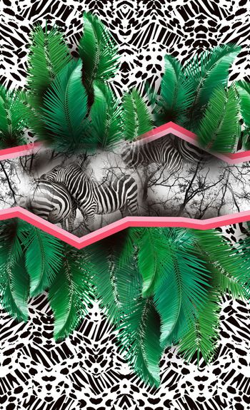 现代几何印花华亿平台图片