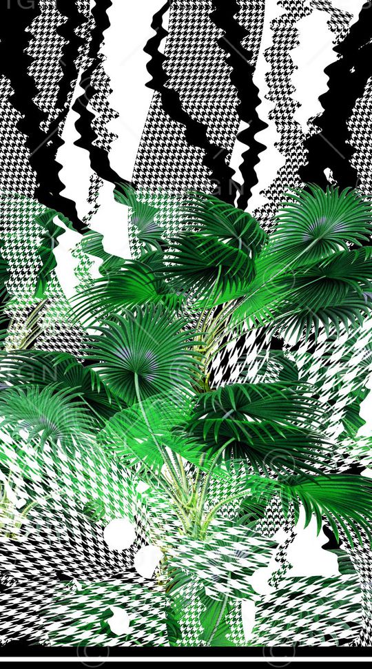 几何热带印花华亿平台图片