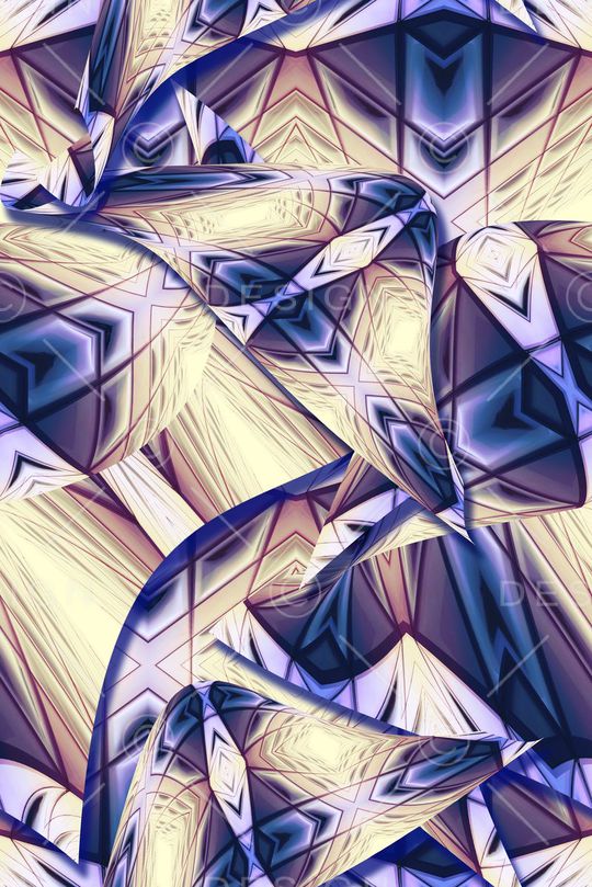 数码抽象几何印花华亿平台图片