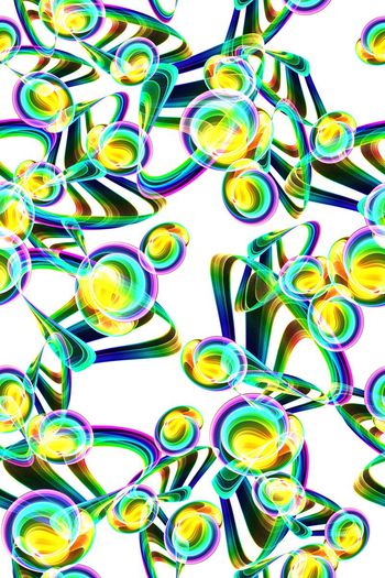 382474-抽象光感几何螺旋线条彩虹色纹理男装