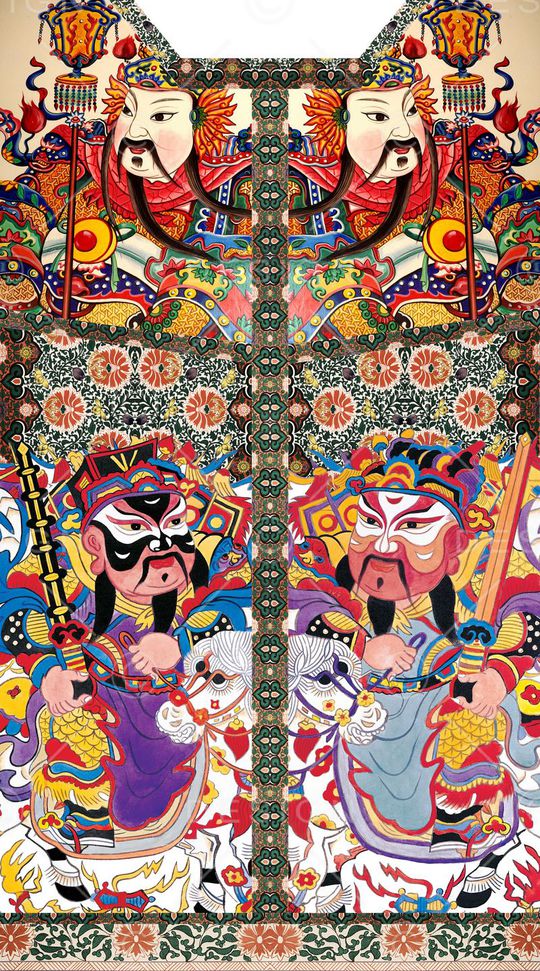 中国风定位印花华亿平台图片