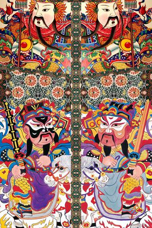 中国风定位印花华亿平台图片