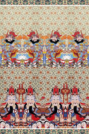 中国风定位印花华亿平台图片