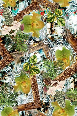 数码 欧式 热带植物印花华亿平台图片