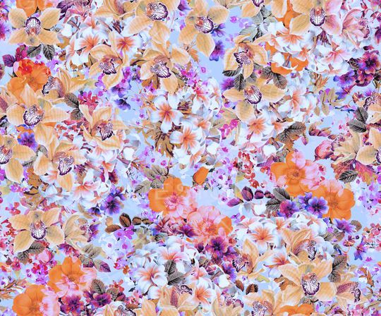 绚丽花卉印花华亿平台图片