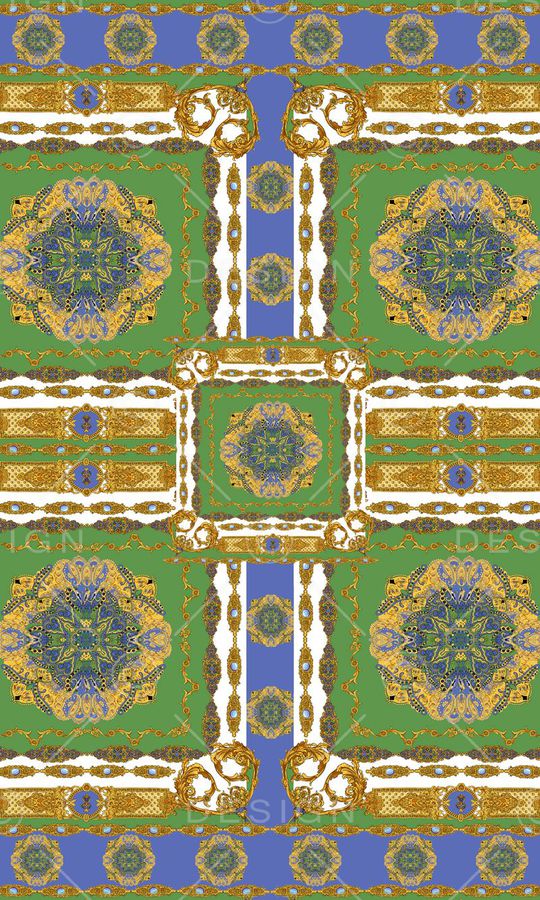 方巾花纹印花华亿平台图片