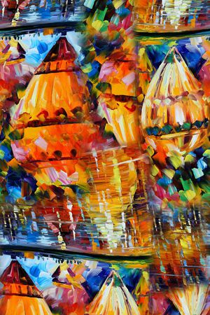 抽象印花华亿平台图片