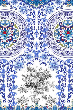 中国风印花华亿平台图片