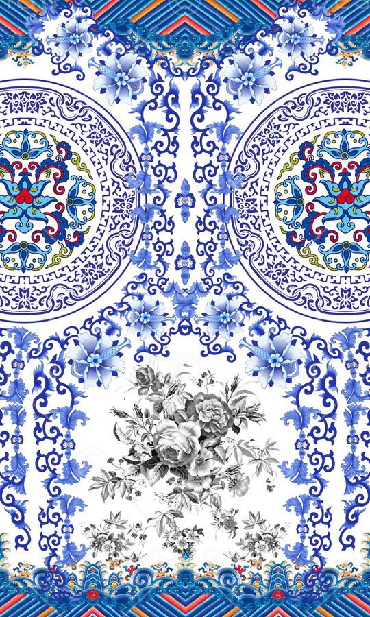 中国风印花华亿平台图片