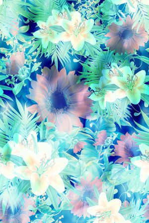 热带风情印花华亿平台图片