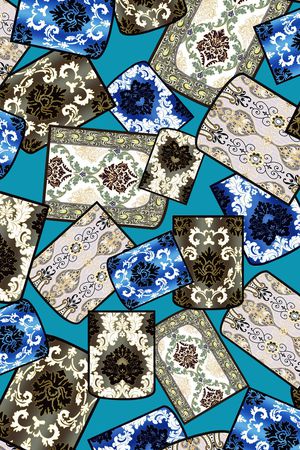 欧式宫廷风印花华亿平台图片