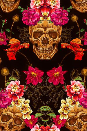 骷髅印花华亿平台图片