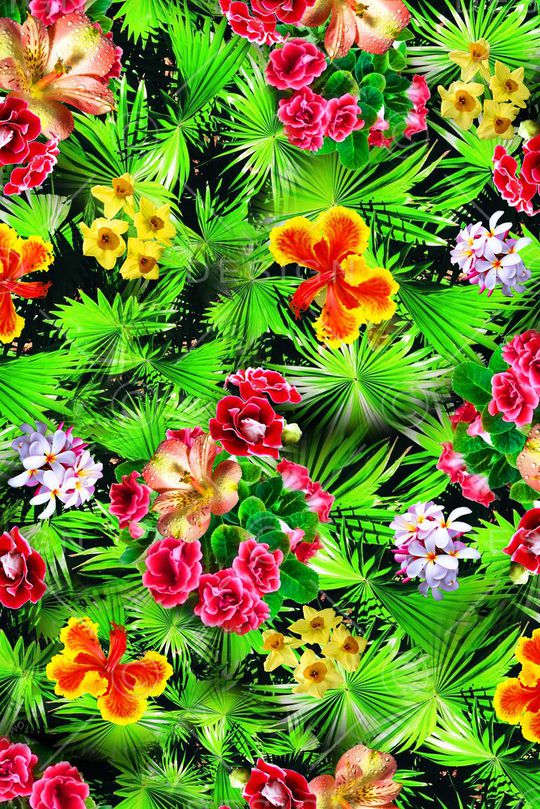 花卉印花华亿平台图片