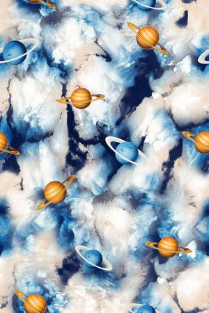 数码宇宙木星男装女装印花华亿平台图片