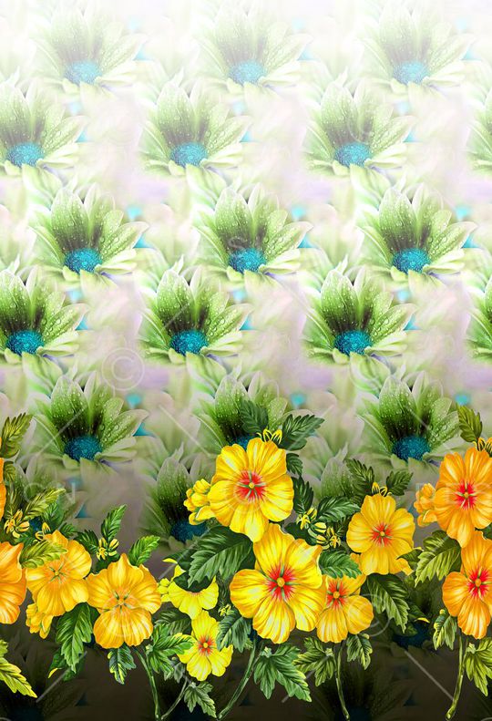 花卉印花华亿平台图片