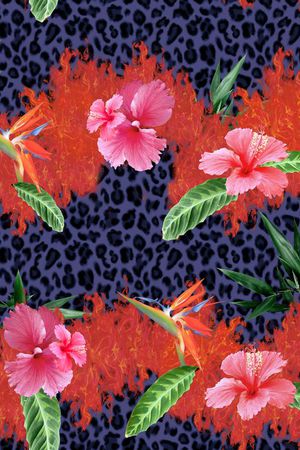 豹纹印花华亿平台图片