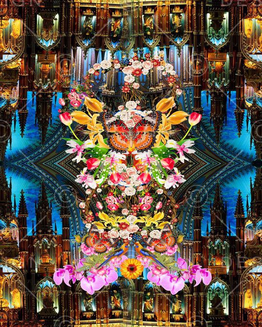 花卉印花华亿平台图片