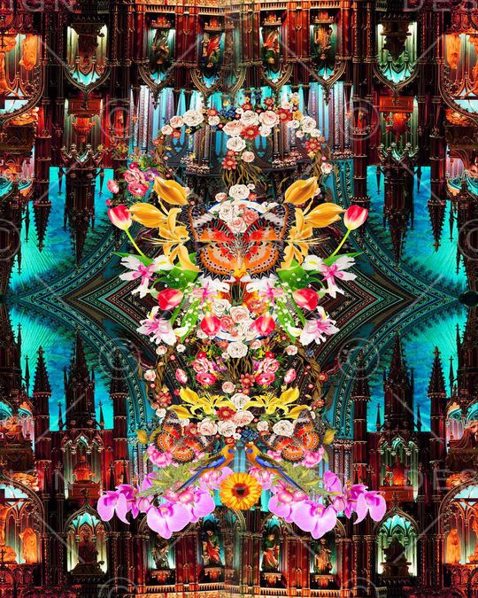 花卉印花华亿平台图片