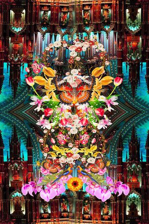 花卉印花华亿平台图片