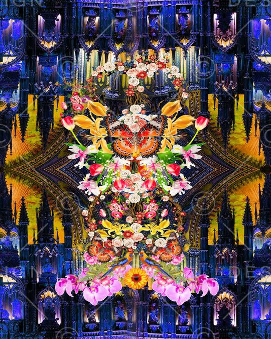 花卉印花华亿平台图片