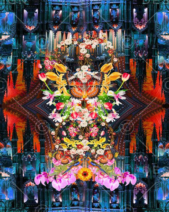 花卉印花华亿平台图片