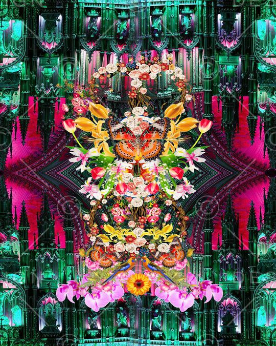 花卉印花华亿平台图片