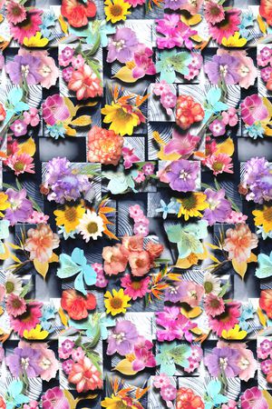 几何 立体 花卉印花华亿平台图片