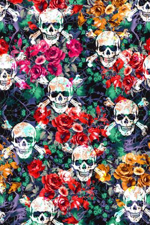 骷髅头印花华亿平台图片